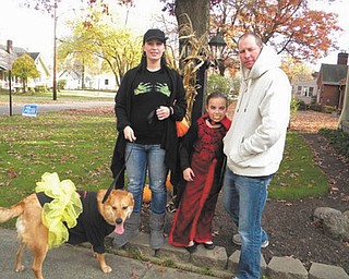 Allison, Madalyn, Brad and Bullesye Smith of Boardman are ready to hit the trick-or-treat trail. Photo submitted by Patty Hoover.