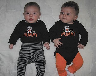 They love their grandmummy, too! Proud grandma Alice Steiner has sent in this photo of Abbey Steiner and Maddie Steiner, cousins from Austintown. Abbey is 3 1/2 months old and Maddie is 2 1/2 months old in the picture.