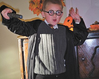 Six-year-old Aaron Slanina of Youngstown is ready for a Halloween spell or two dressed as Harry Potter. His mom, Christie Slanina, sent in this photo of her little Hogwarts fan.