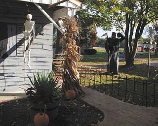 Decorations at Jason Burgermyer's annual haunted house in Cortland. Photo sent in by Barb Bradford.
