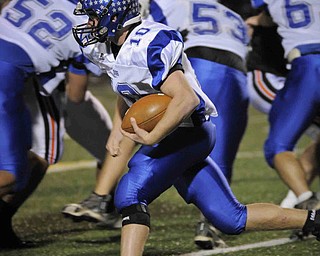Lakeview QB Anthony Franco runs the ball against Chagrin Falls during their game at Arura on friday night. Photo/Mark Stahl