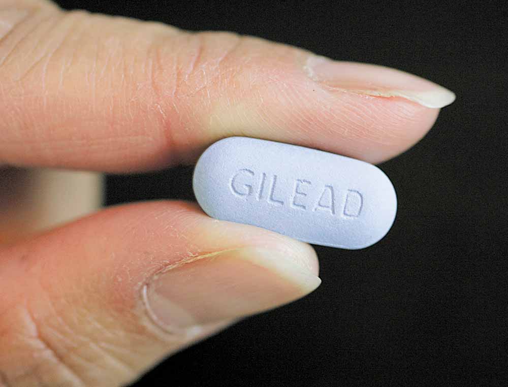 Close up Gilead Sciences Inc.'s Truvada pill in their lab in Foster City, Calif., Monday, May 2006. Truvada is one of the most popular HIV treatments in the world. 
