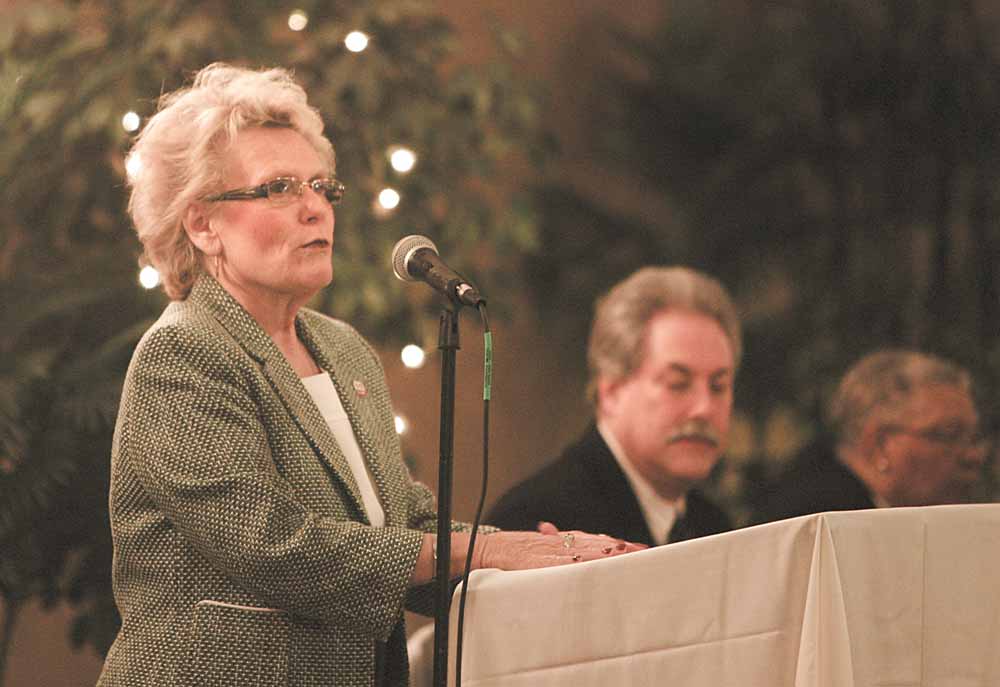 Cynthia E. Anderson president of Youngstown State University, was the keynote speaker Tuesday at the 25th annual Mayors’ Prayer Breakfast in the Mahoning Country Club. Anderson said the upcoming Thanksgiving Day prompts many Americans to examine the “wonderful blessings” in their lives. 