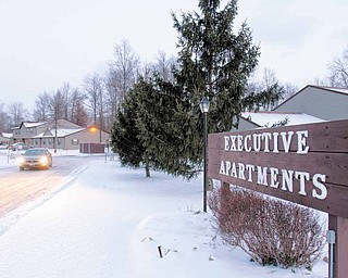 The Westchester Executive Apartments in Austintown, site of a December 4th shooting that left one man dead and another wounded. 
