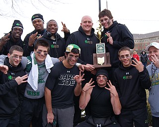 The Ursuline Irish won a third straight state championship title Saturday, Dec. 4, 2010, at Fawcett Stadium in Canton.