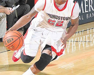 YSU's Devonte Maymon at Beeghly Center on Tuesday evening.