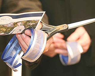 Pieces of ribbon, scissors and a program are mementos of the kickoff of the centennial. Other activities are planned throughout the next 12 months.