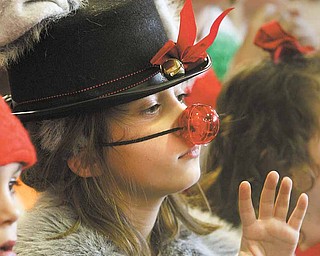 Brooke Kusky played the part of Dominick the Donkey, Italy’s version of Rudolph. Ninety-two first graders performed in Thursday’s show.