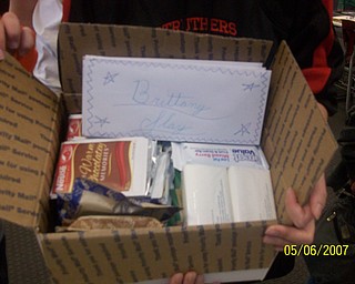 The freshmen at Struthers High School participated in The Vindicator's Operation Holiday Cheer project recently. The students put together 17 packages and wrote 180 letters to send to area soldiers.