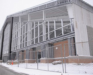 Currently under construction, the Watts Center, an indoor athletic-training facility, will open in the fall.