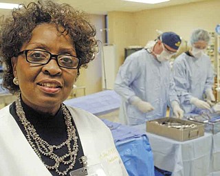 Carole DuBose, program coordinator of surgical technology at Choffin Career and Technical Center, explains the program that recently earned national accreditation through 2020 by the Commission on Accreditation of Allied Health Education Programs.