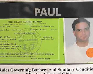 Paul Gonzalez Jr., of Youngstown, graduated from Akron Barber College in 2005. Gonzalez recently opened his barbershop on the second floor of the Youngstown YMCA.