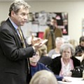 U.S. Sen. Sherrod Brown spent time Tuesday at the Austintown Senior Center touting new benefits that took effect Jan. 1 under the health care reform law.