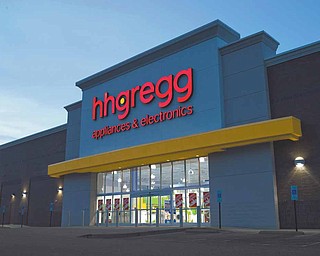 By late spring, the facade of the former Sofas Plus will be transformed into an hhgregg store, similar to the one pictured. The Indiana-based electronics and appliance company will open its 175th store on U.S. Route 224 in Boardman.