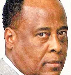In this Feb. 8, 2010 file photo, Michael Jackson's physician, Conrad Murray arrives for his arraignment at the Airport Branch Courthouse in Los Angeles.