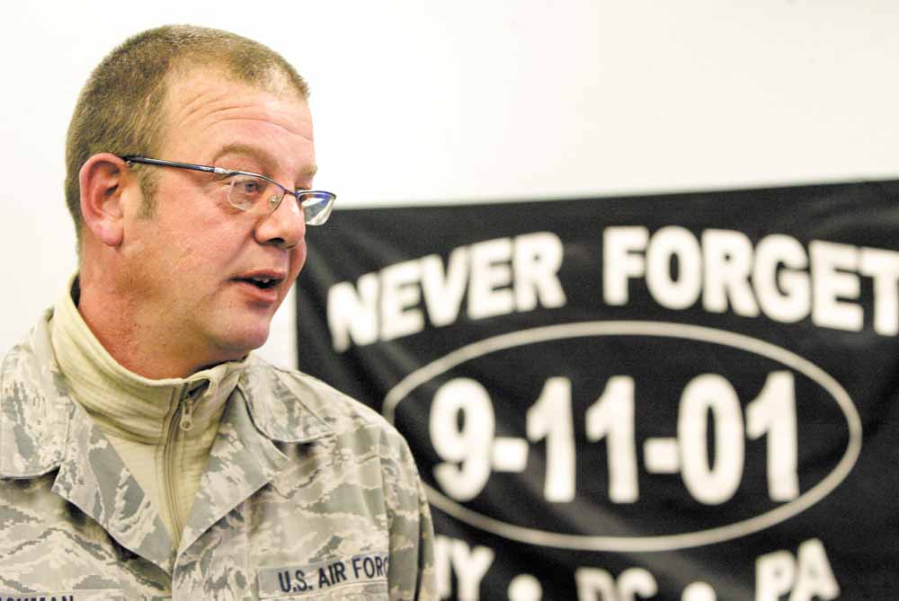 Air Force Reserve Senior Master Sgt. Scott Spackman of Niles spent four months in Afghanistan with the 910th Airlift Wing. The reservists recently returned to their bome base in Vienna Township.