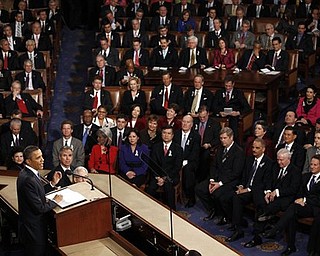 President Barack Obama delivers the State of the Union address on Capitol Hill in Washington, Tuesday, Jan. 25, 2011.  (AP Photo/Evan Vucci)
