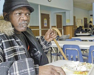 Ray Pruitt of Youngstown is a regular at the St. Vincent DePaul Society Dining Hall in Youngstown. He says he stops about three times a week for lunch.