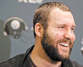 Pittsburgh Steelers quarterback Ben Roethlisberger answers questions during a news conference on Monday, Jan. 31, 2011, in Fort Worth, Texas. The Steelers will play the Green Bay Packers in NFL football Super Bowl XLV Sunday, Feb. 6.