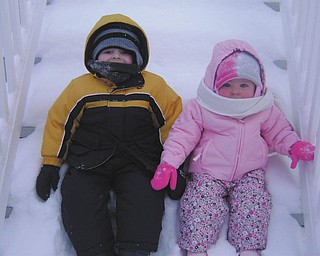 All bundled up for some fun in the cold are Matthew and Makenna Wymer of New Middletown. Their parents are Matt and Jessica Wymer, who submitted the photo.