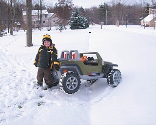 Julie Pagnotta says Andrei Pagnotta of Struthers is stuck in the snow on the way to the SuperBowl!
