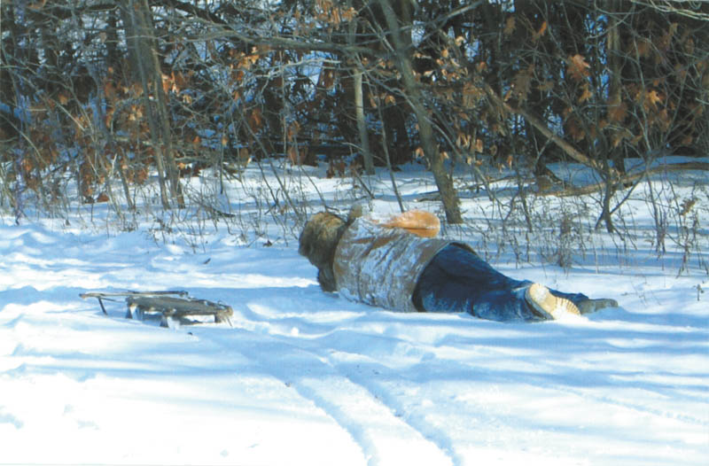 While sled riding with his grandkids at Mohawk Trails Golf Course in Bessemer, Pa., 81-year-old John Grantonic of Poland had to bail ship rather than run into the woods.