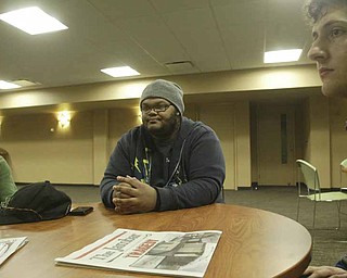 Youngstown State University student Dezmond Riley talks about a weekend shooting that killed one student and injured several others at an off-campus party. Riley described the mood on campus as dim.