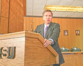 Gov. John Kasich came to YSU the day after the shooting that claimed the life of 25-year-old Jamail Johnson of Indiana Avenue.
