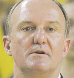 Ohio State head coach Thad Matta is seen during the first half of an NCAA college basketball game against Michigan in Ann Arbor, Mich, Wednesday, Jan. 12, 2011.