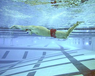 Canfield High School senior Gavin Trebilock practices at the Beeghly Center at YSU.