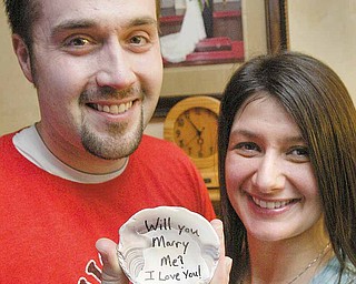 Brian Brownlie proposed to his wife Melanie on a North Carolina beach in 2008 by leaving a shell in the sand that read, “Will you marry me? I love you!” The couple has been married since 2009.