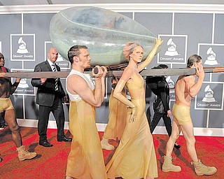 Lady Gaga arrives at the 53rd annual Grammy Awards on Sunday, Feb. 13, 2011, in Los Angeles.