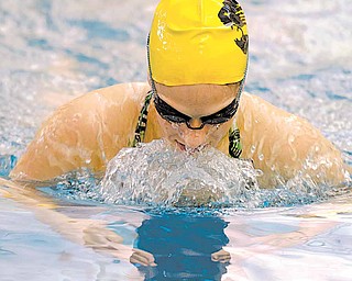 McDonald's Katie Joseph during practice Wednesday at the Warren Harding High School pool
