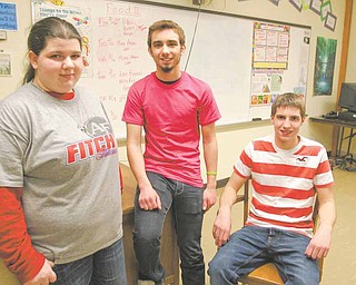 Austintown Fitch High School students Kimberly Bennett, Francis Trio and Jason Miller volunteer in various Safe and Drug-Free Schools programs.