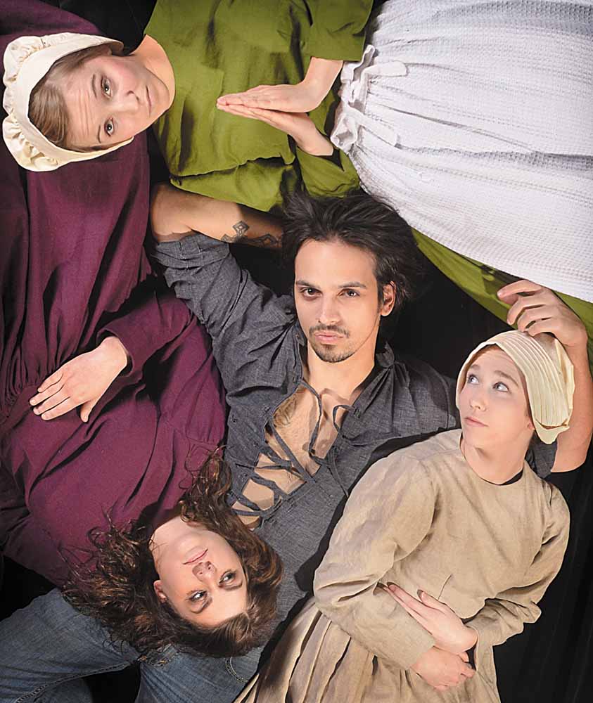 The cast of Youngstown State University Theater’s production of “The Crucible,” which opens Thursday.