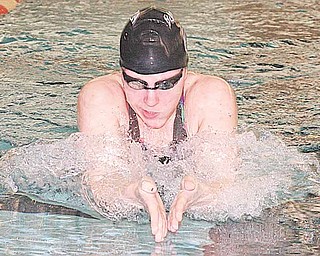 Boardman's Ashley Aldan practices at YSU Monday afternoon.