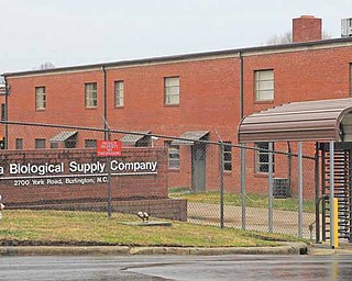 Carolina Biological Supply Company in Burlington, N.C. is shown in this Thursday, Feb. 24, 2011 photo. A young college student from Saudi Arabia who studied chemical engineering in Texas purchased explosive chemicals over the Internet as part of a plan to hide bomb materials inside dolls and baby carriages to blow up dams, nuclear plants or the Dallas home of former President George W. Bush, the Justice Department said Thursday. One of the chemical companies, Carolina Biological Supply, reported suspicious purchases by Khalid Ali-M Aldawsari, 20, of Lubbock, Texas, to the FBI on Feb. 1. (AP Photo/Gerry Broome)