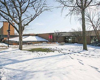 The North side of YSU's Kilcawley Center facing Spring Street.