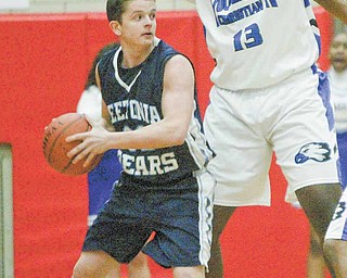 Youngstown Christian's Anthony Walker guards Leetonias Nick Altomare.