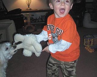 Jimmy Putko, 19 months, loves hanging out or playing with Jack! He is the son of Jim and Casey Putko of Boardman.