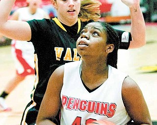 YSU's Brandi Brown looks for a shot during a game against Valparaiso on Jan. 14.