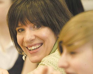 Children’s author Shelley Pearsall visited Monday with eighth-graders at Volney Rogers Middle School in Youngstown. The students talked with the writer about her book of historical fiction, “Crooked River,” which they read in school. They also learned about the art and craft of writing.