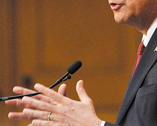 Ohio Gov. John Kasich delivers the State of the State address Tuesday, March 8, 2011, in Columbus, Ohio.