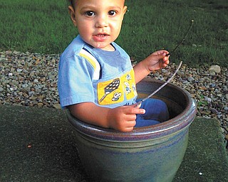 John Cruz of Boardman says his son, Jadon Emmanuel Cruz, was 1 when this picture was taken. He jokes that Jadon looks like he was "planted and growing like a weed!"