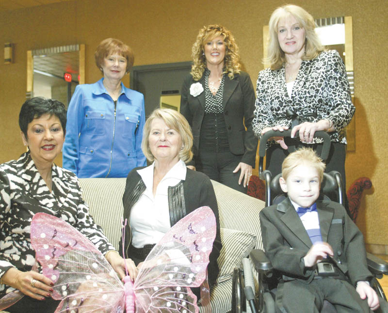 William D. Lewis | The Vindicator: Involved in planning the ”Butterflies and Blossoms” fashion show and luncheon to be presented by Angels of Easter Seals are, in front from left, Judy Conti, fashion coordinator and narrator; Caren Dalton, co-chairwoman; and Cody Denmeade, 5, Easter Seals 2011 child representative; and in back, Geri Kosar, Bethann Zoldan and Sharon Musilli, co-chairwomen.
