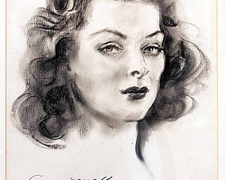 “Gayle Mellott,” a charcoal drawing by James Montgomery Flagg.