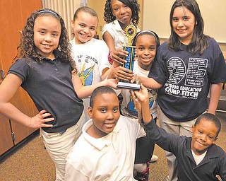 Members of Taft Elementary School’s Destination Imagination team won first place in their age group at the regional competition last month at Youngstown State University. The team competed in a category called “Verses! Foiled Again.”