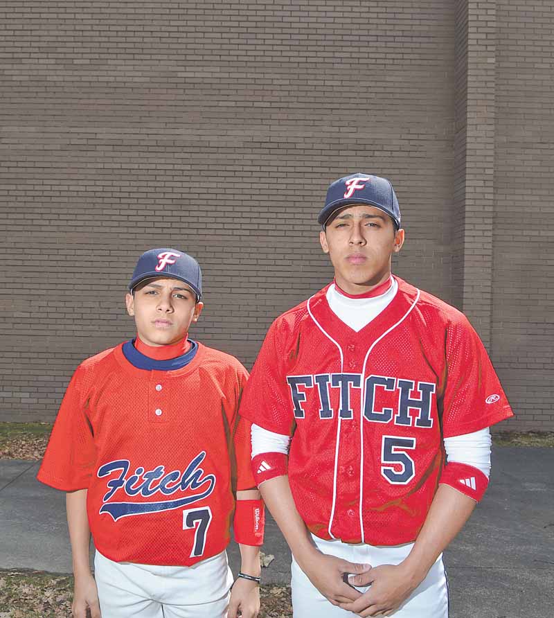 Brothers Kevin(right), 16, and Alex Sierra(left), 14 of Austintown moved from Puerto Rico to the United States to play baseball. Kevin made Fitch High School's Varsity team and Alex made the freshman team.