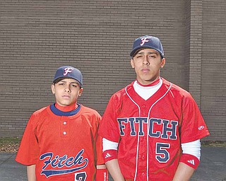 Brothers Kevin(right), 16, and Alex Sierra(left), 14 of Austintown moved from Puerto Rico to the United States to play baseball. Kevin made Fitch High School's Varsity team and Alex made the freshman team.