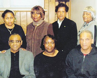 Plans for a memorial scholarship luncheon on Saturday have been completed by members of the Youngstown-Warren Realtist Association, seated, from left, Truman Greene. president; Antoinette Smith and Calvin Williamson; and standing, Donna James; Shirley Poindexter; Linda Booker, program chairwoman; and Gwen Bush.